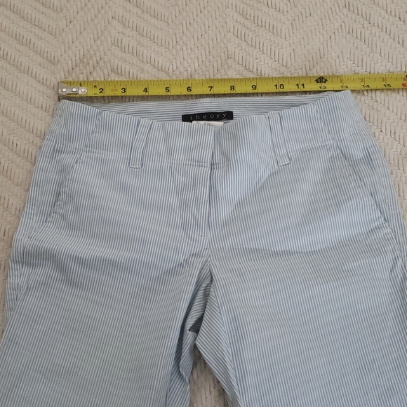 Theory blue white striped cropped pants (0) - Picture 11 of 16